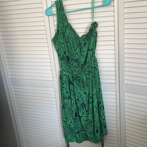 Banana republic size 14 one shoulder tropical dress